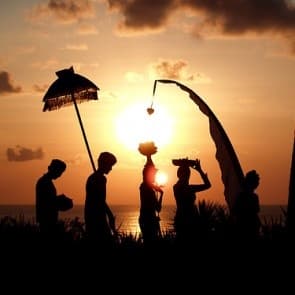 The Melasti ceremony